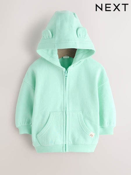 Verde mentol - Zip Through Hoodie (3mths-7yrs) (H91229) | 74 LEI - 89 LEI