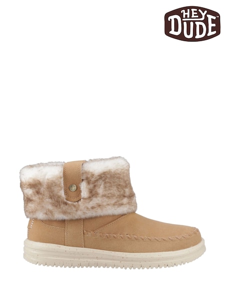 HEYDUDE Camden Cuff Classic Cosy Brown Boots (H91312) | R$ 790