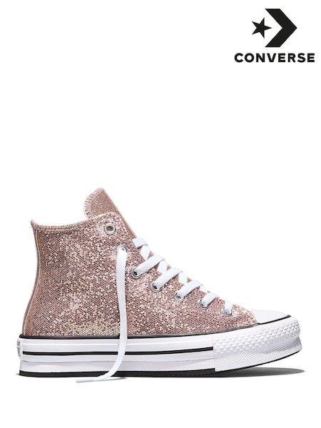 Converse Pink Chuck Taylor EVA Lift Glitter Trainers (H91541) | 33.50 BD