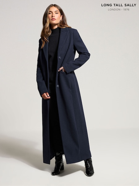 Long Tall Sally Blue Maxi City Coat (H91653) | 660 zł