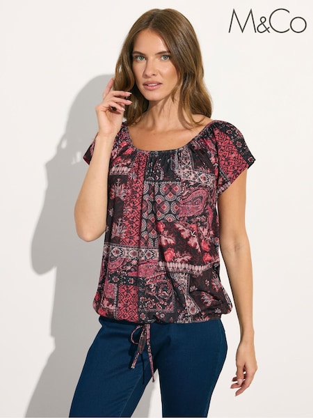 M&Co Ethnic Tie Hem Scoop Top (H91671) | R$ 255