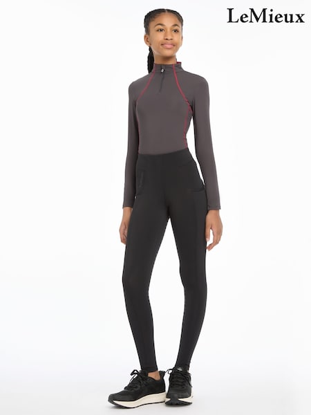 LeMieux Young Rider Orla Pull Ons Black Leggings (H91701) | AED233