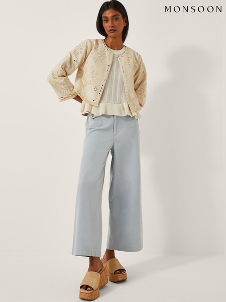Monsoon Calista Cutwork Cropped Jacket (H91722) | R$ 840