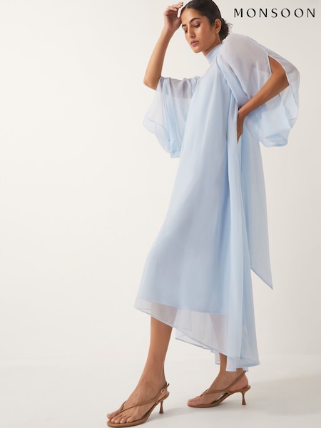 Monsoon Amelie Cape Sleeve Chiffon Maxi Dress (H91726) | ‏703 د.إ.‏
