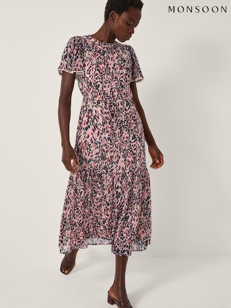 Monsoon Sisi Animal Print Midi Dress (H91739) | R$ 840