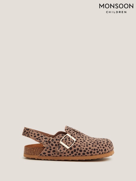 Monsoon Brown Animal Print Mules (H91742) | AED178 - AED206