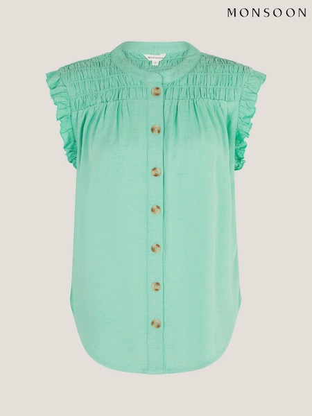 Monsoon Evelyn Sleeveless Smocked Top (H91750) | R$ 485