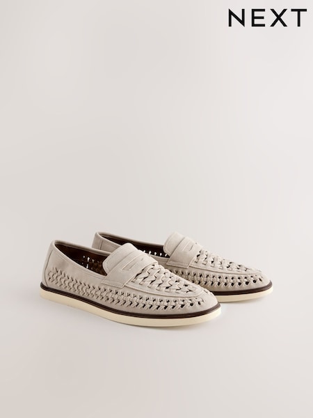 Neutral Weave Loafers (H91772) | $79