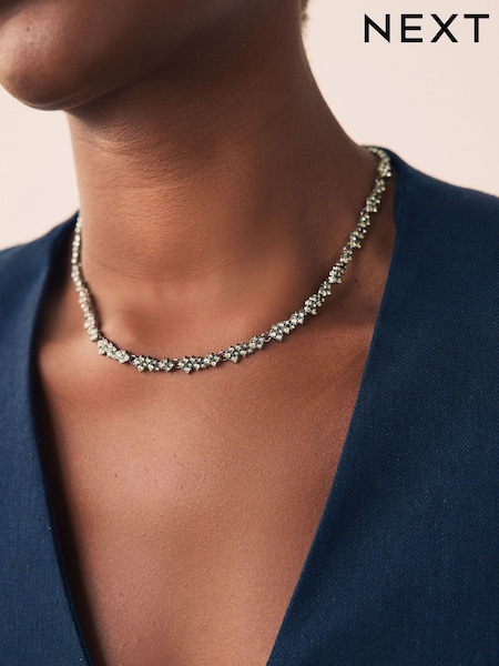 Gunmetal Cluster Necklace (H91797) | €29