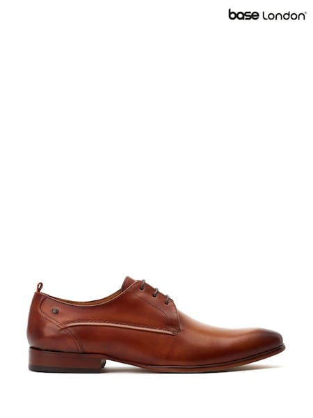 Base London Burnt Tan Brown Gambino Lace Up Derby Shoes (H91917) | €96