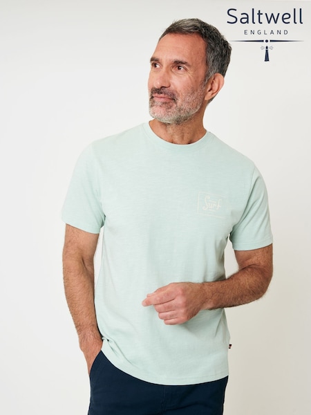 Saltwell Blue Surf Graphic Print Crew Neck T-Shirt (H91959) | 28 €