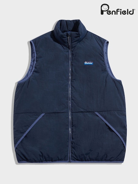 Penfield Blue Mens Assabet Flat Vest (H92003) | € 156