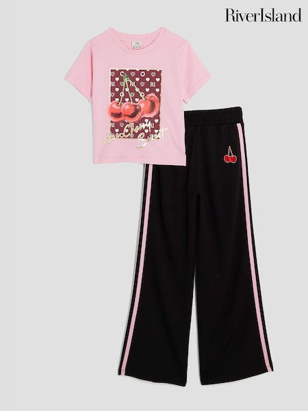 River Island Pink Girls Tracksuit Set (H92127) | 158 QAR
