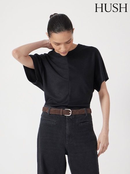 Hush Seam Detail Short Sleeve Top (H92310) | R$ 495