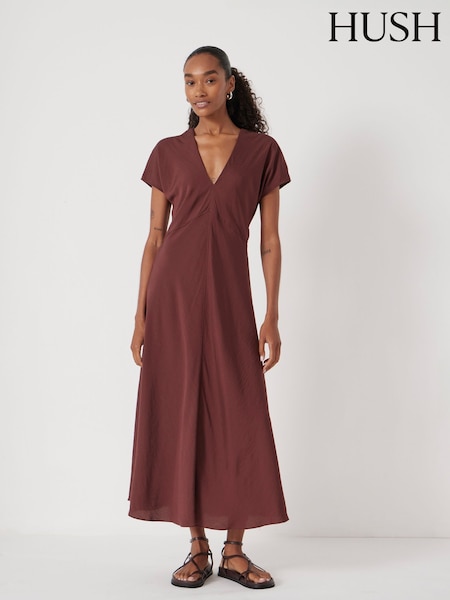 Hush Grace Air Flow V-Neck Maxi Dress (H92325) | R$ 1.085