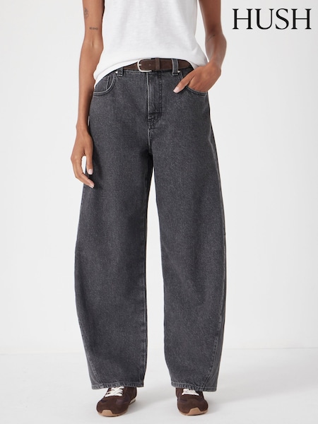 Hush Black Bree Barrel Leg Jeans (H92328) | €154
