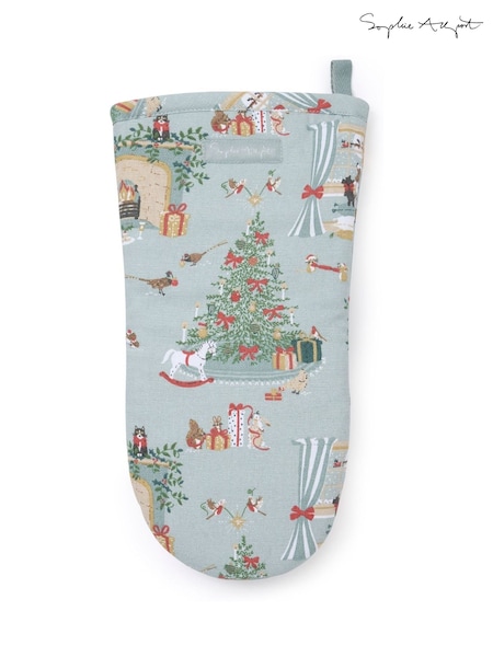 Sophie Allport Grey Blue Cosy Christmas Oven Mitt (H92385) | R$ 190