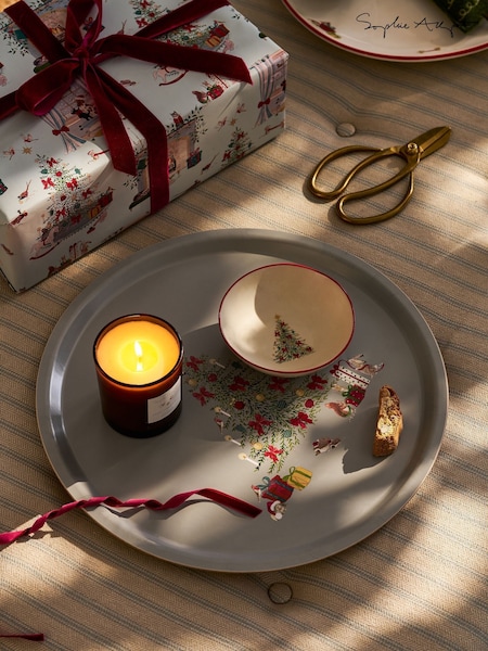 Sophie Allport Natural Cosy Christmas Stoneware Nibbles Bowl (H92391) | €17.50