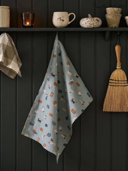 Sophie Allport Paws & Pumpkins Tea Towel (H92397) | 18 €