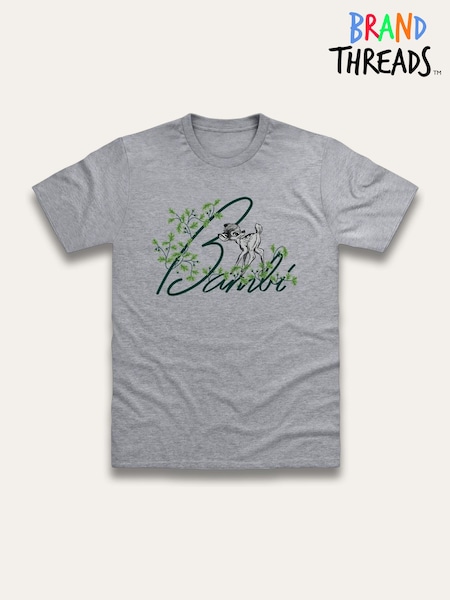 Brand Threads Grey Bambi T-Shirt (H92585) | 119 QAR
