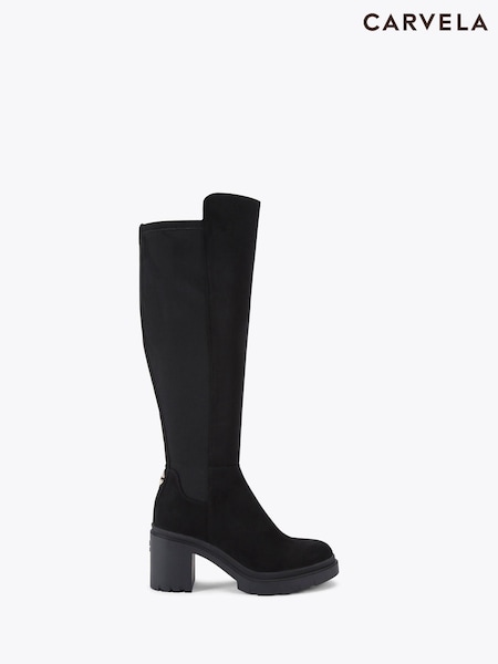 Carvela Boulder High Leg Black Boots (H92689) | €184