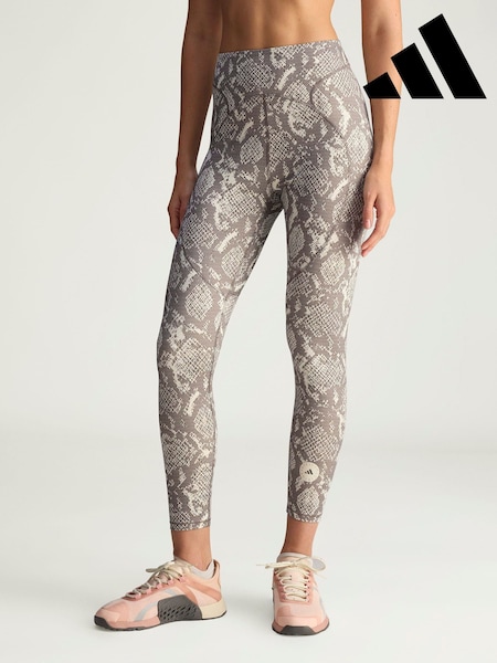 Bege - adidas Stella McCartney Snake Print Leggings (H92725) | R$ 985