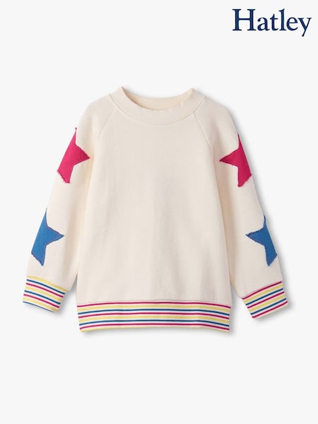Hatley Natural Star Slouchy Pullover Sweat Top (H92750) | €45