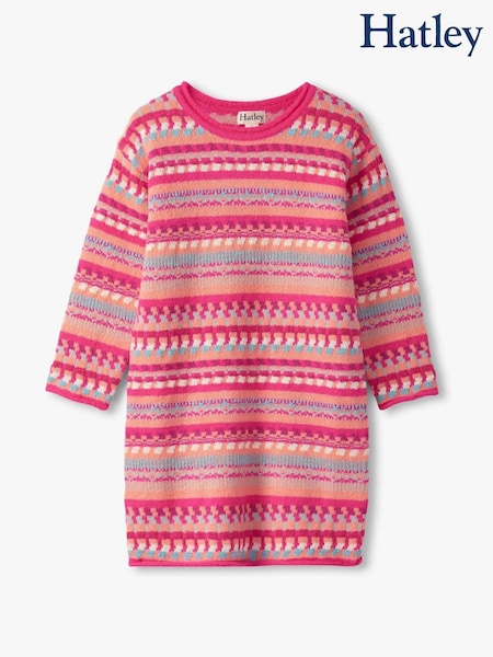 Hatley Orange Sunset Stripe Jumper Dress (H92756) | 218 QAR