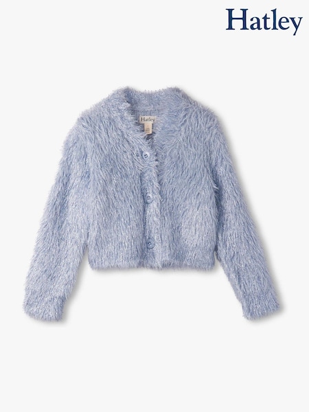 Hatley Blue Glitter Heart Blue Metallic Cardigan (H92758) | €58