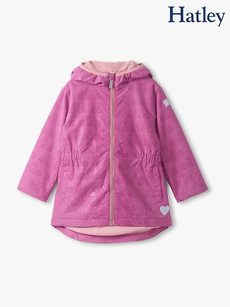 Hatley Pink Heart Swans Colour-Reveal Field Jacket (H92764) | €62