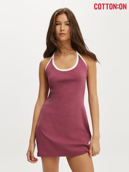 Vermelho - Cotton On Mini Halter Scoop Dress (H92775) | R$ 245