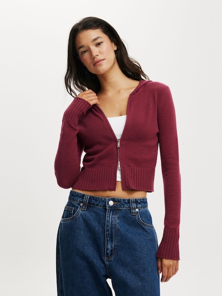 Vermelho - Cotton On Everfine Double Zip-Up Hoodie (H92789) | R$ 245