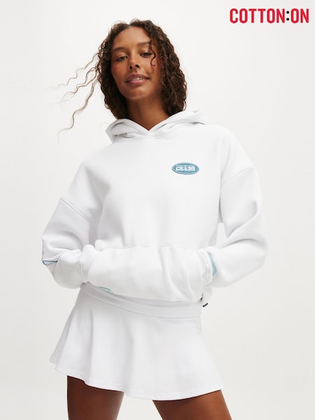 Cotton On White Plush Premium Graphic Print Hoodie (H92794) | R$ 345