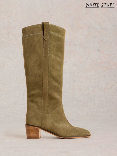 White Stuff Izzy Suede Knee High Boots (H92807) | ‏757 د.إ.‏