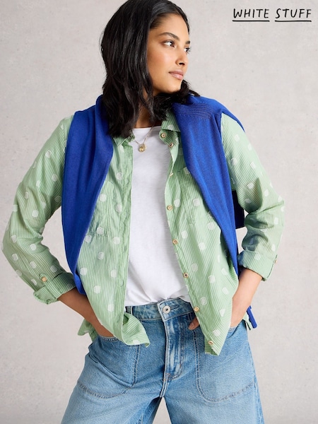 White Stuff Green Sophie Cotton Shirt (H92837) | €62