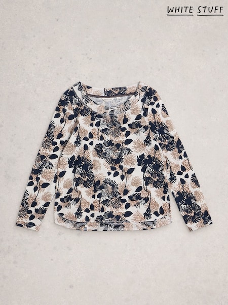 Natural - White Stuff Weaver Long Sleeve T-Shirt (H92840) | R$ 485