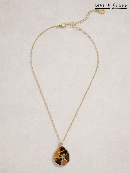 White Stuff Brown Mosaic Tile Drop Necklace (H92868) | €28