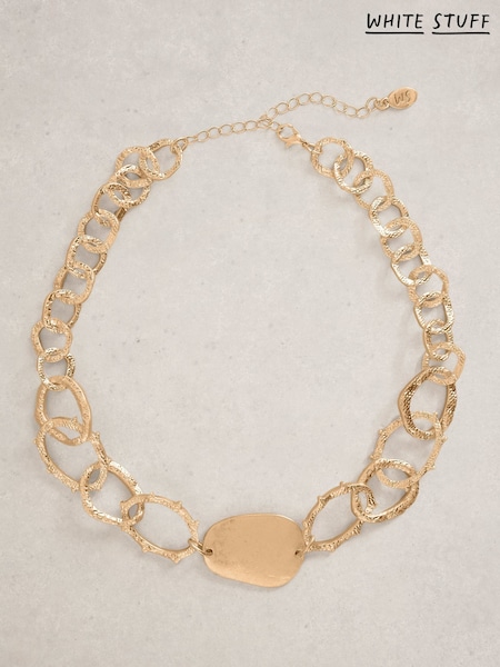 White Stuff Gold Rilley Textured  Necklace (H92882) | €32