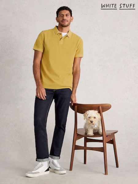 White Stuff Yellow Utility Polo Shirt (H92883) | AED204