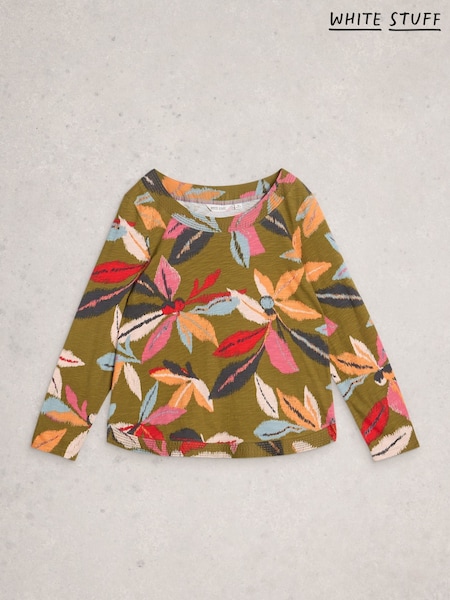 Verde - White Stuff Weaver Long Sleeve T-Shirt (H92893) | R$ 485