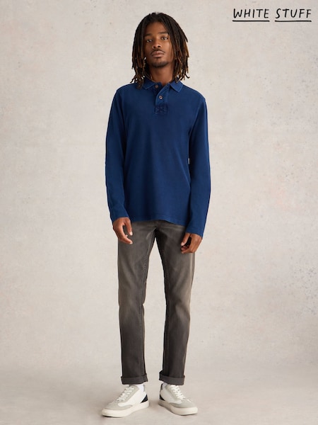 Azul - White Stuff Long Sleeve Utility Polo Shirt (H92914) | 57 €