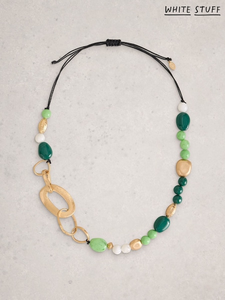 White Stuff Green Ayla Chunky Beaded Necklace (H92921) | €41