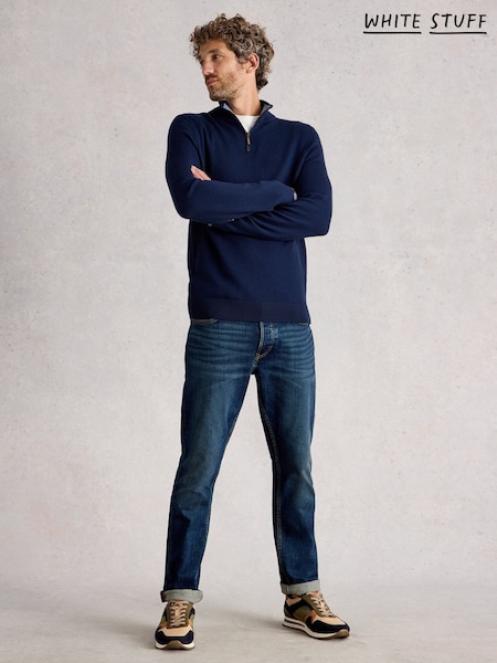 White Stuff Blue Newport Merino Funnel Jumper (H92960) | €99