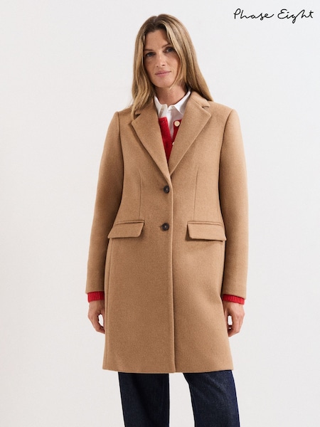 Phase Eight Brown Petite Lydia Coat (H93233) | €262