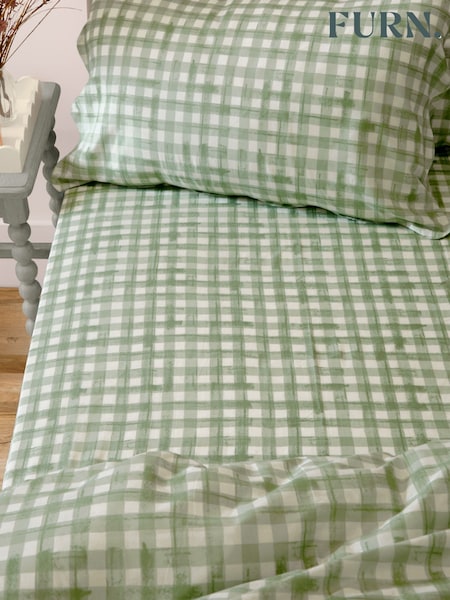Furn Gingham Fitted Sheet (H93293) | ‏78 ر.ق. - ‏114 ر.ق.