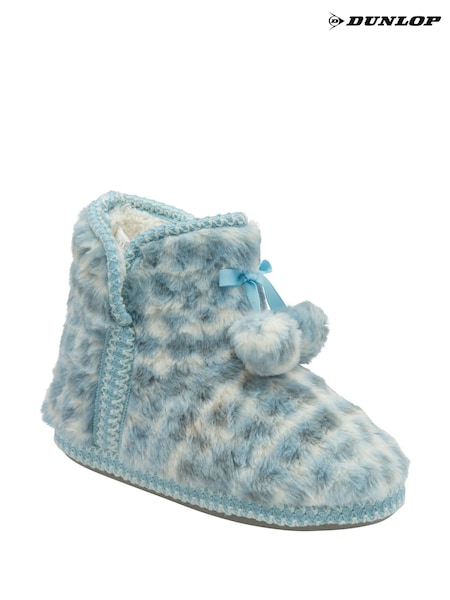 Azul - Dunlop Faux Bootie Pom Pom Slippers (H93294) | R$ 235