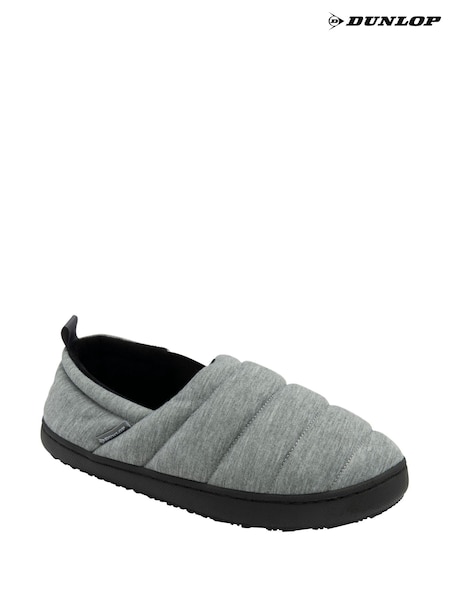 Dunlop Grey Nylon Full Slippers (H93295) | €29