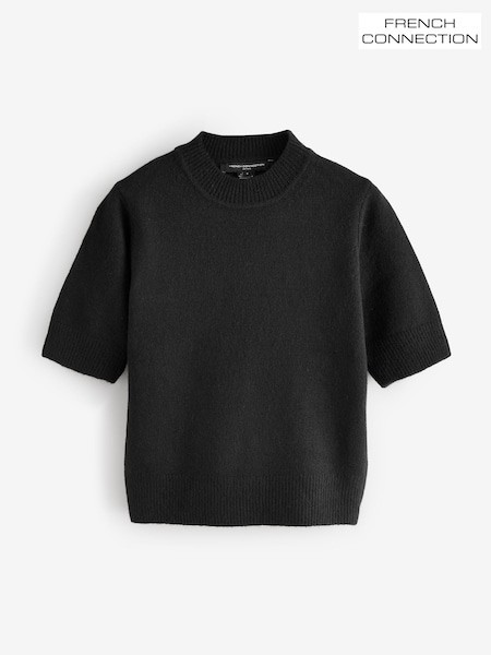 French Connection Black Kezia Mock NK Top (H93321) | €75