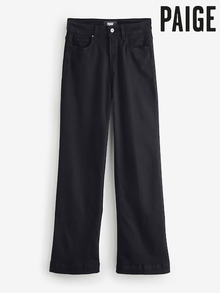 Paige Leenah 32in Wide Leg Black Jeans (H93353) | R$ 2.565