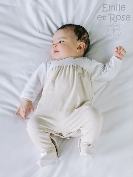 Emile Et Rose Natural Kira All-In-One with Pretty Floral Spray Embroidery (H93498) | 188 QAR